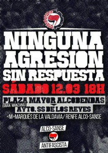 cartel ninguna agresión sin respuesta