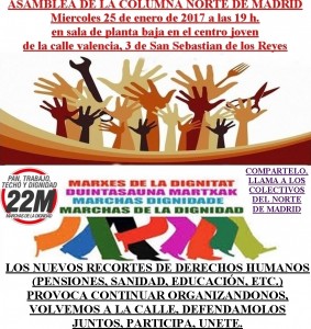 marchas 22M para 25 enero