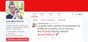 Artículo titulado "Hijos de puta"