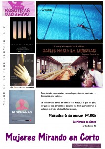 cartel Mujeres Mirando en Corto