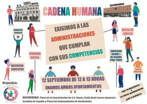 cartel convocatoria cadena humana