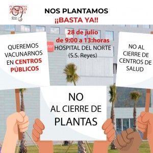 Cierre de plantas en el Hospital Infanta Sofía y nueva «plantación» reivindicativa ante la dramática situación de la sanidad pública en la zona norte de Madrid
