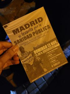 La Plataforma Sanidad Pública Zona Norte participa de «Madrid se levanta el 13 de noviembre por la Sanidad Pública»