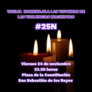 #SeAcabó. Vigilia en homenaje a las víctimas de asesinatos machistas en Sanse.